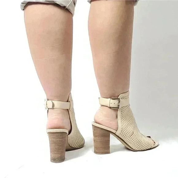 Sam Edelman | Emmie Ivory Peep Toe Sandal Booties - 7.5 - Picture 5 of 8